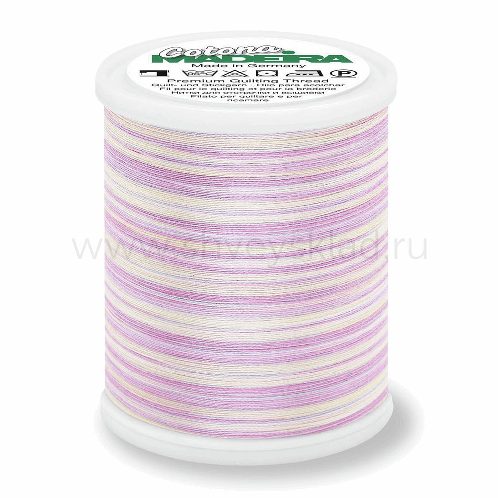 Нитки вышивальные хлопок Madeira Cotona multicolor №30, 400 м, цв. 505, 9331, 5 катушек