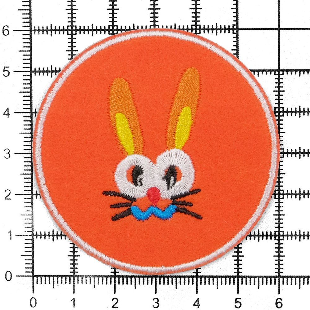 Термоаппликация Эмблема с зайцем, 6см, Hobby&Pro