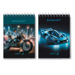 Блокнот на гребне A6 60 л., 4 шт, клетка, Погнали! 01220, Светоч Б120