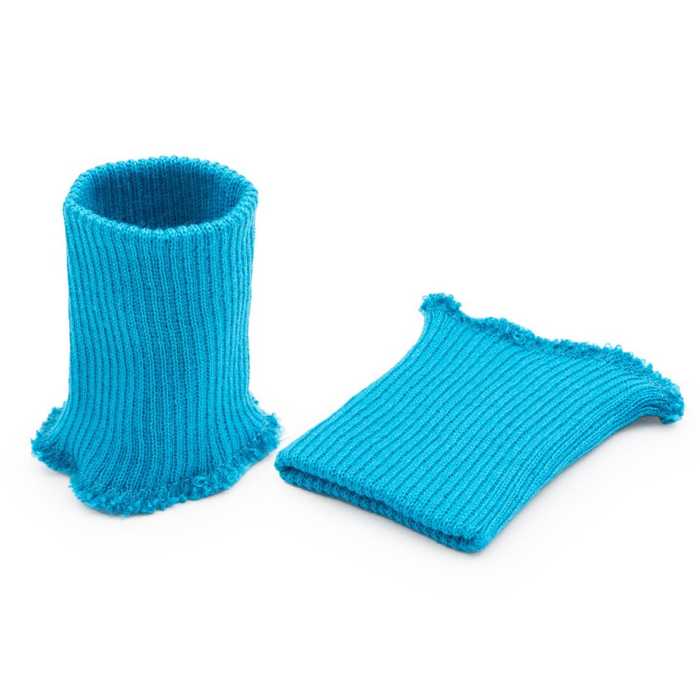 Манжеты трикотажные 6.5х10.0 см, 1 пара, тонкие, 074 бирюза