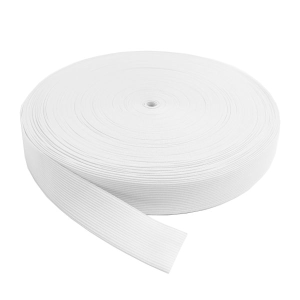 Резинка вязаная 30 мм, / 50 метров, белый, Gamma RV-30 W