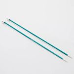 Спицы прямые Knit Pro Zing 3,25 мм / 35 см, алюминий, изумрудный, 2 шт, 47296