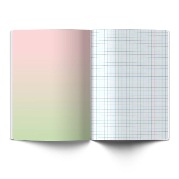 Тетрадь ученическая общая, софт-тач ламинация + выборочный лак, цветной запечатанный форзац, A5+ 48 л. на скобе 65 г/м², белизна 100 %, 10 шт, клетка, 00995 Кружева, Светоч 48Т14