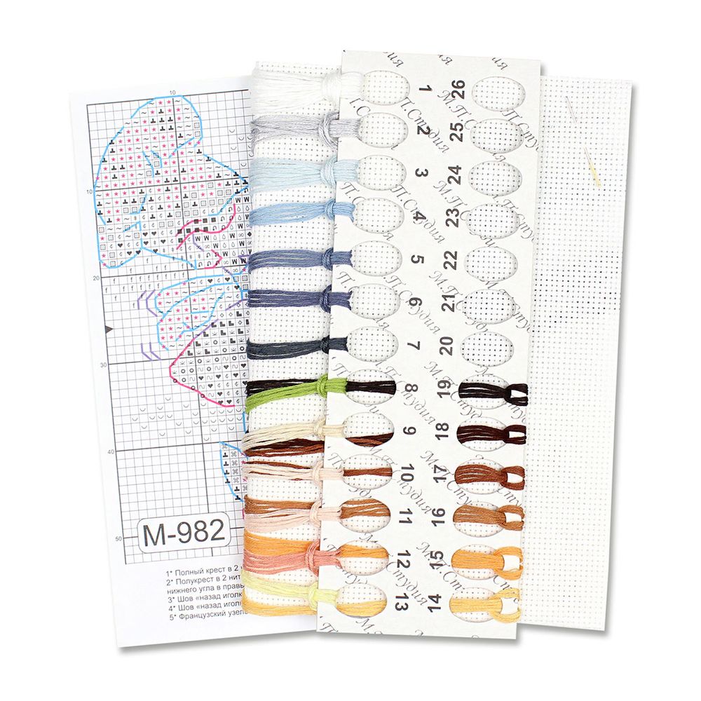 Набор для вышивания нитками МП Студия, Искусные повара 10х13см