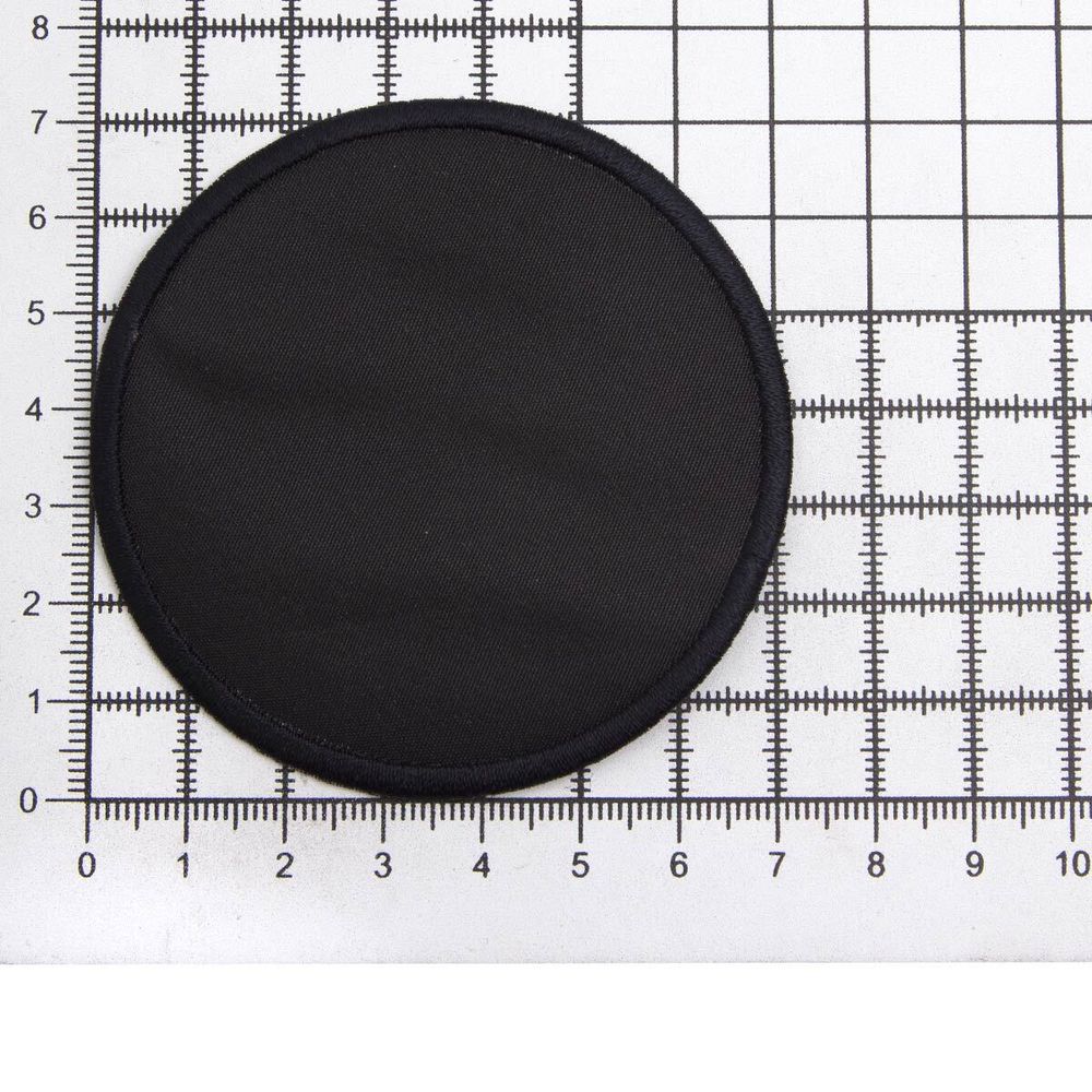 Термоаппликация Круг, черный, 73х73мм 50х50мм 10 шт, 011