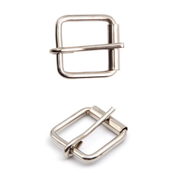 Пряжка ременная металл 25.5 мм (33.5х33 мм, d4 мм), 10 шт, роликовая, никель