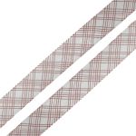 Лента атласная с рисунком Пересечение 15.0 мм / 3 метра, розовый, Globus