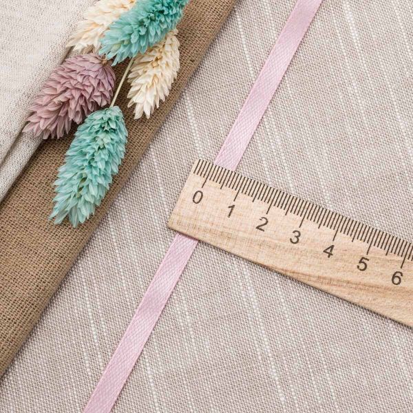 Лента атласная 1-сторонняя 6.0 мм / 22.86±1 метров, 064 ст. роза, Globus