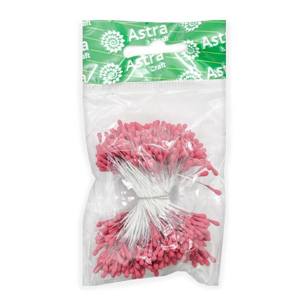 Тычинки для искусственных цветов 6см (бордовый), S090471