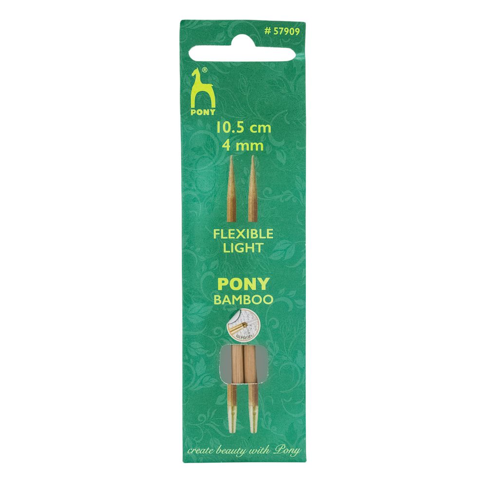 Спицы съемные Pony Bamboo ⌀4.0 мм, 10.5 см, бамбук, 2 шт, 57909