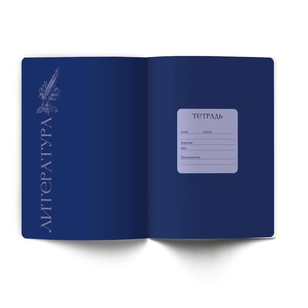 Тетрадь со справочным материалом Золотые главы, тисн.золот.фольгой, A5 48 л. на скобе 65 г/м², белизна 100% 10 шт линия, 01857 Золотые главы Литература, Светоч Т287