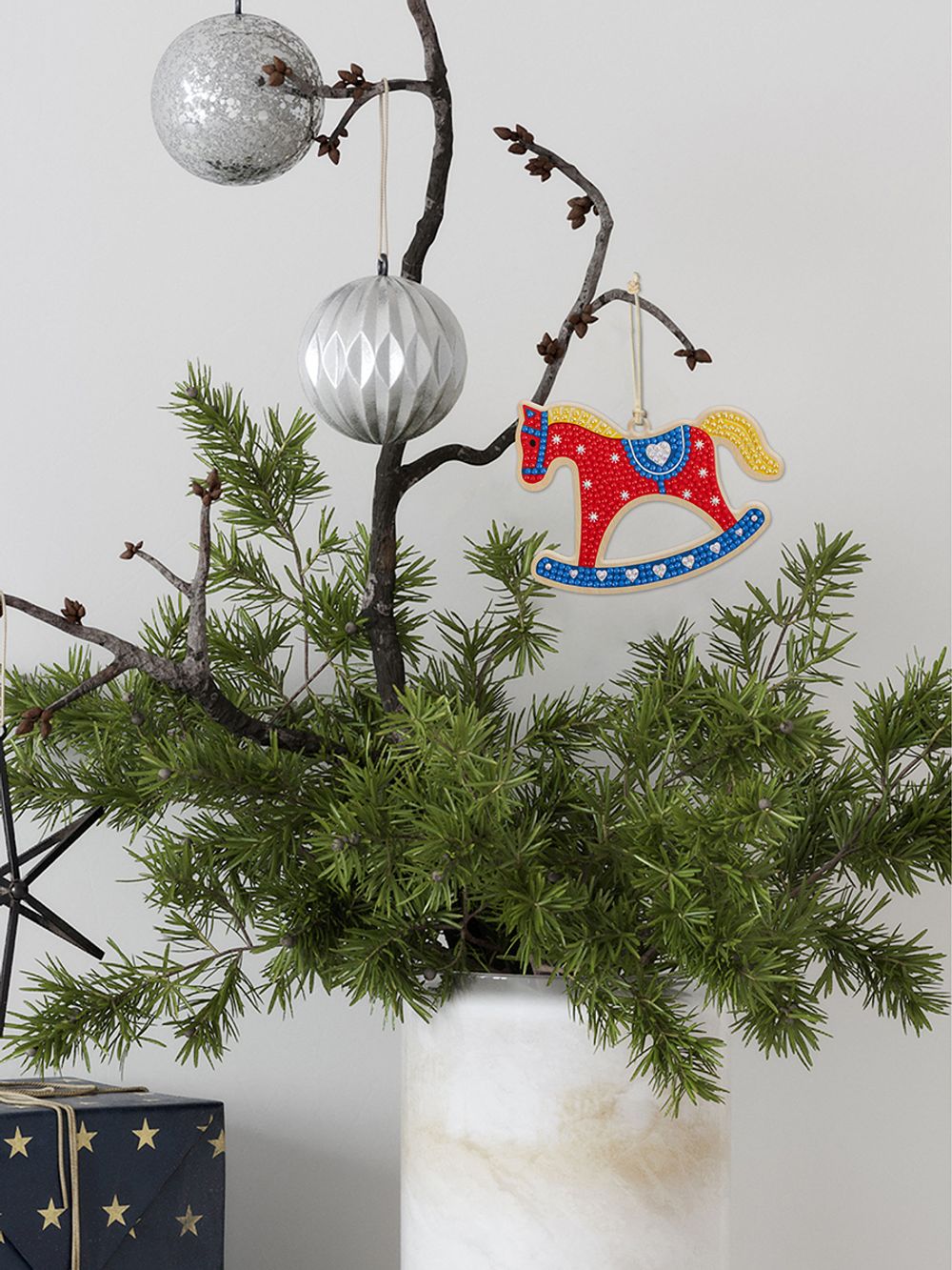 Кристальная (алмазная) мозаика Фрея ALVP-033, подвеска, Лошадка, 12х9.5 см