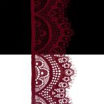 Кружево эластичное (стрейч) 60 мм / 3 метра, C520 темно-красный