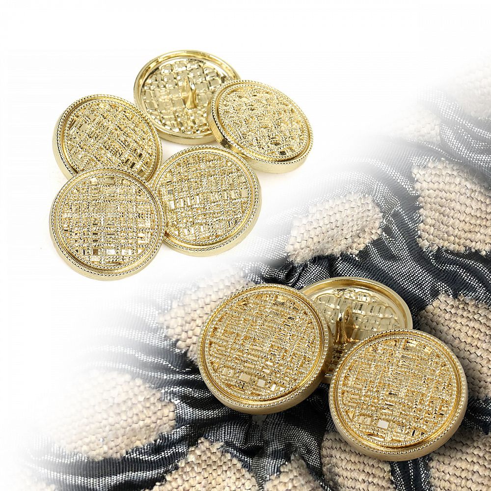 Пуговицы на ножке металлические 36L=23мм, С-MP06 цв.золото, 5 шт