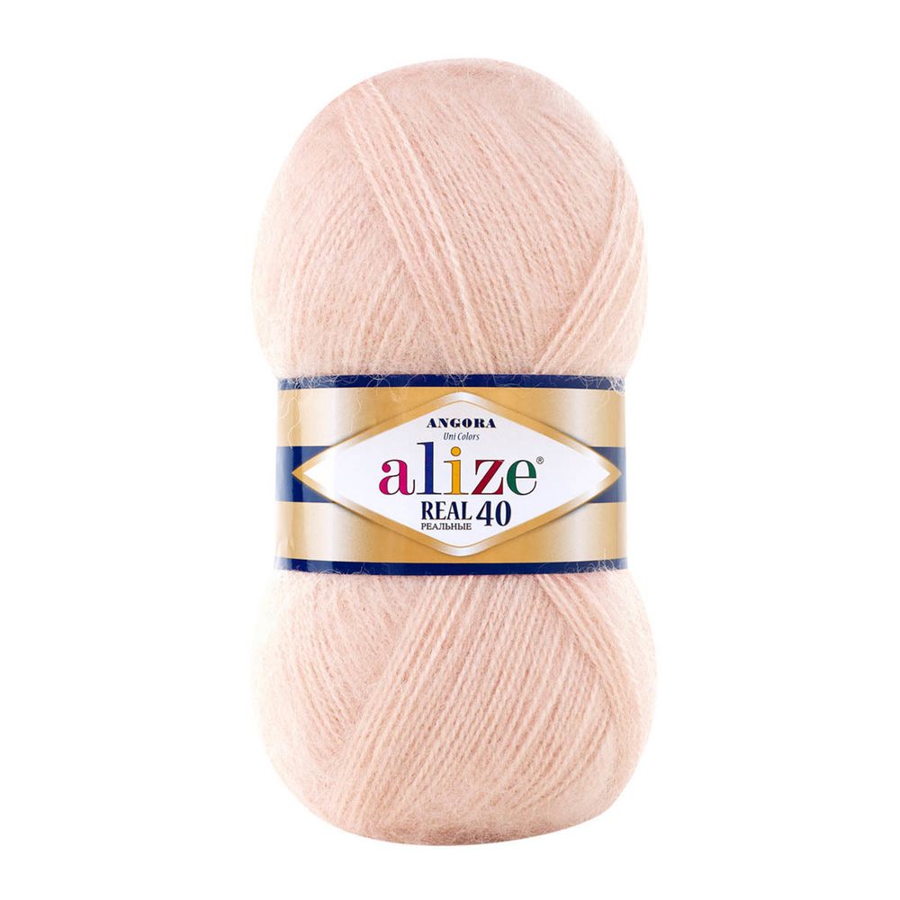 Пряжа Alize (Ализе) Angora Real 40 / уп.5 мот. по 100 г, 430м, 404 шампань A