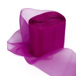 Лента капроновая (органза) для бантов 80.0 мм / 25±1 метров, сиреневый, Gamma С 3628