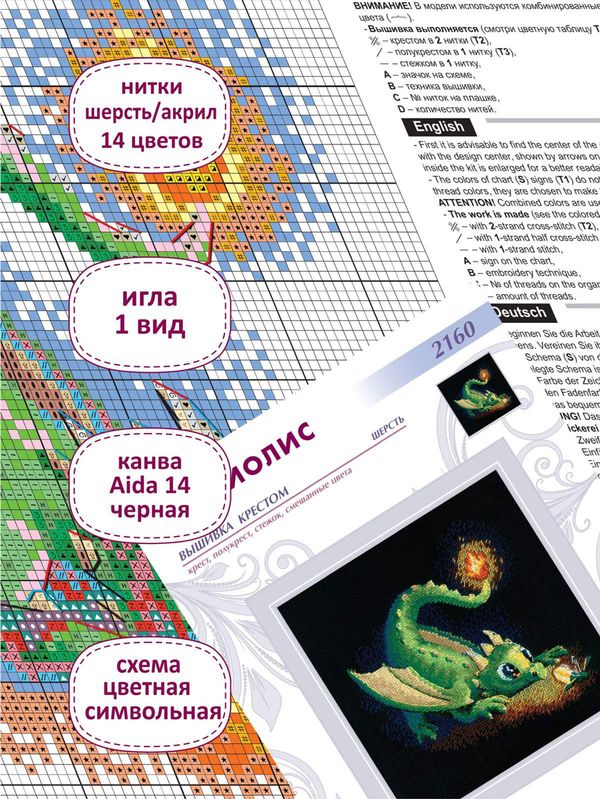 Набор для вышивания нитками Риолис, Озорные огоньки, 20х20 см