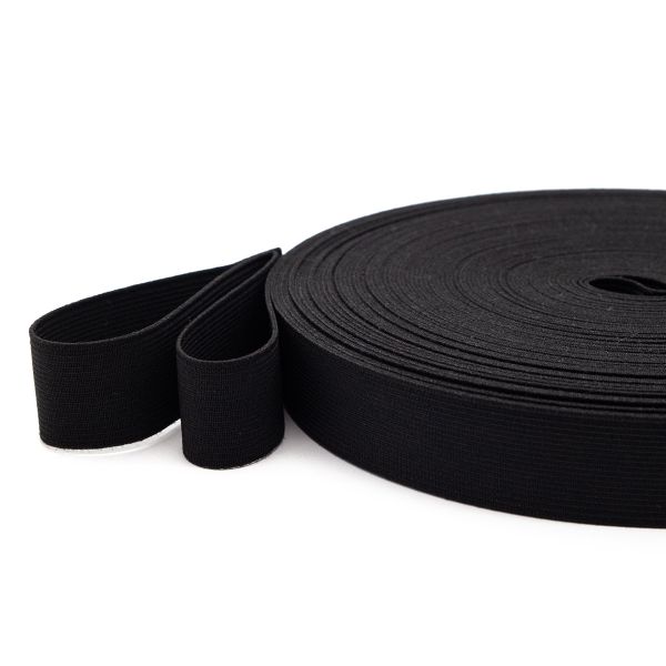 Резинка башмачная 30.0 мм / 25 метров, вязаная, черный