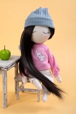 Трессы для кукол 25 см, 100 см, 34 г, 06 черный, HobbyBe HAR-3