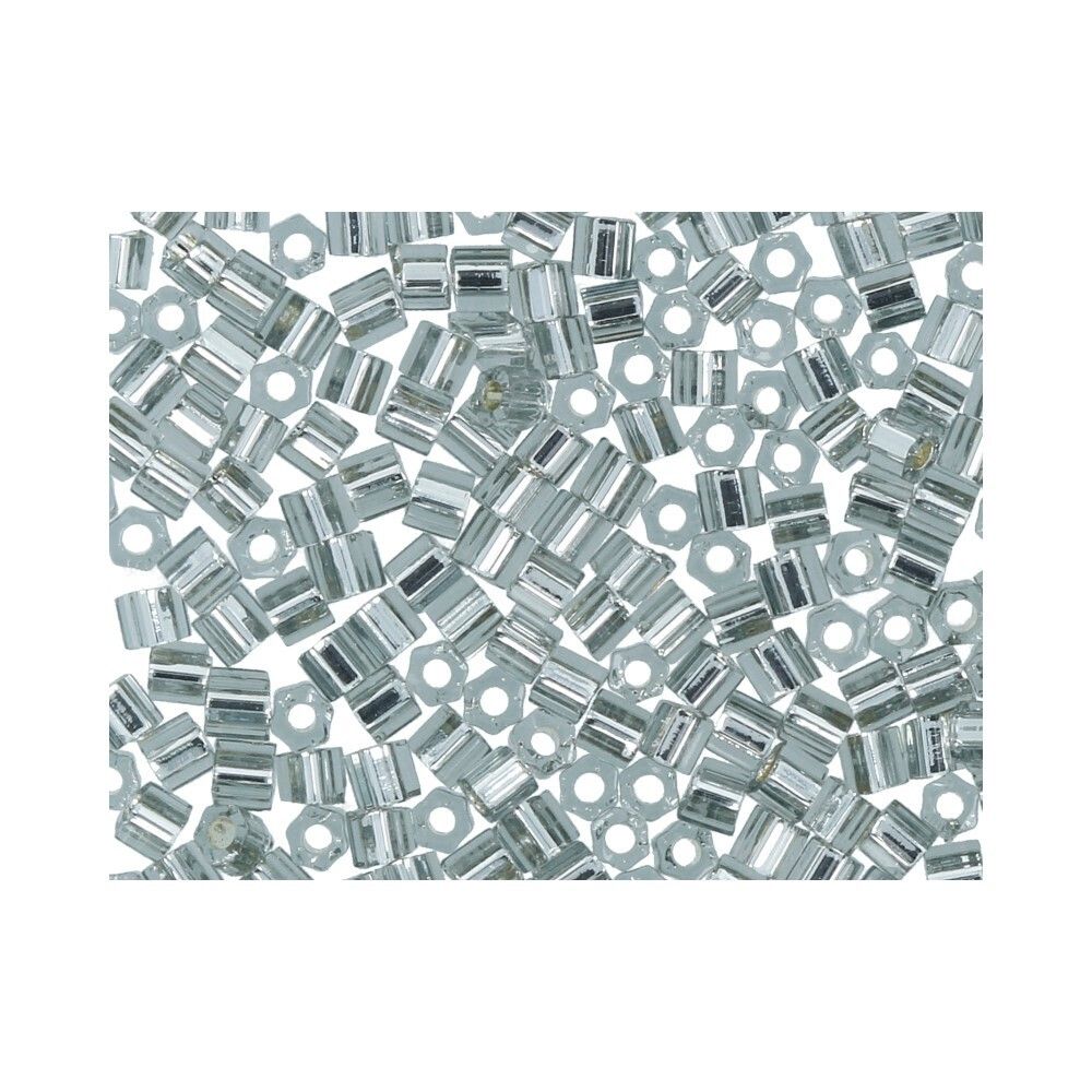 Бисер Toho 11/0 Hexagon 3 (2.2 мм), 5х5 г, 0029 т.серебристый