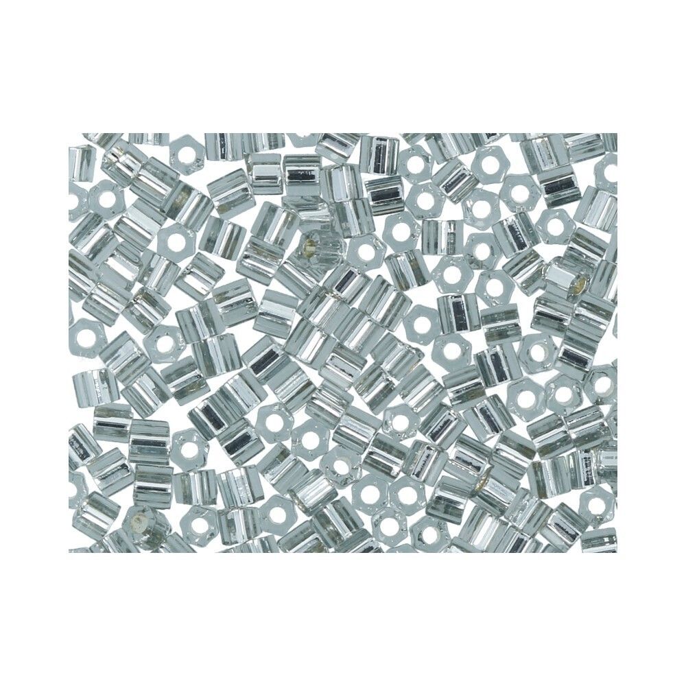 Бисер Toho 11/0 Hexagon 3 (2.2 мм), 25 г (5х5 г), 0029 т.серебристый