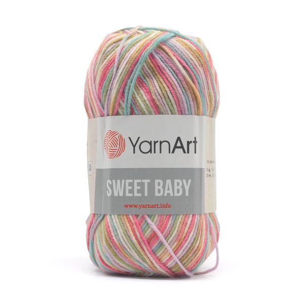 Пряжа YarnArt (ЯрнАрт) Sweet Baby / уп.5 мот. по 100 г, 300м, 911