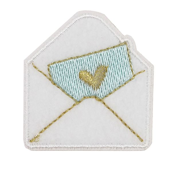 Термоаппликация Конверт с открыткой, 4х4.3см, Hobby&Pro