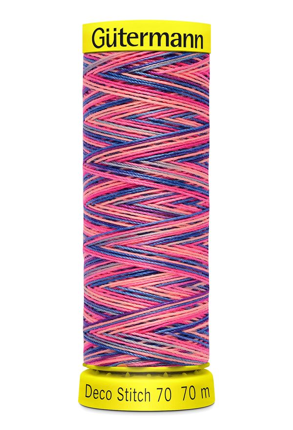 Нитки отделочные Gutermann Deco Stitch 70, multicolor, 70м, 9819, 5 катушек