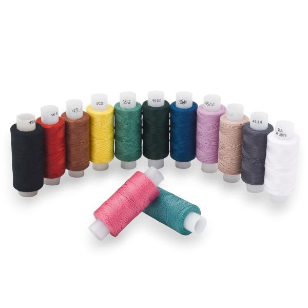 Нитки армированные 45ЛЛ, 200 м, ассорти, 13 катушек