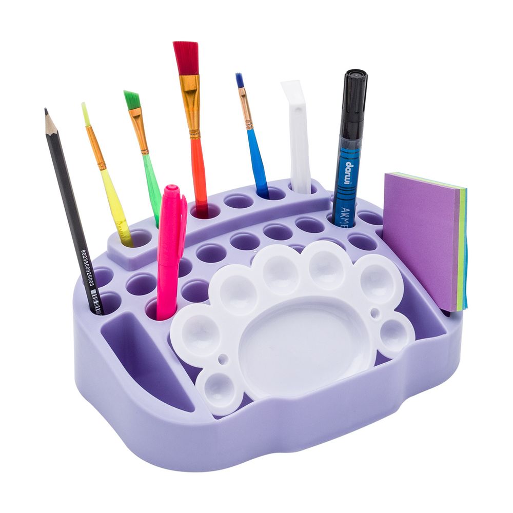 Органайзер для кистей, маркеров, карандашей настольный, 24х16,5х8,5см, 23589