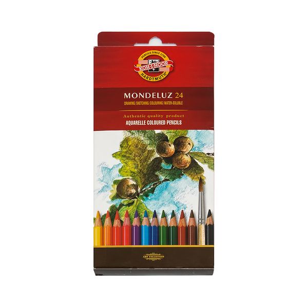 Карандаш акварельный KOH-I-NOOR в наборе 24 цв, цветные в коробке 3718024001KSRU
