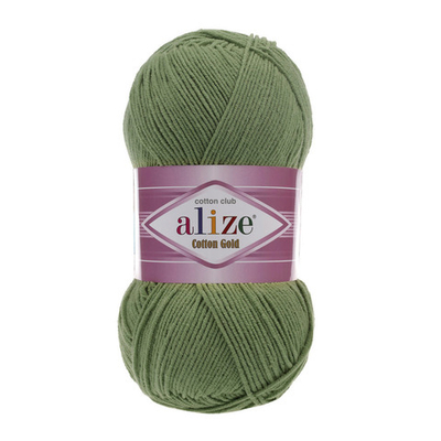 Пряжа Alize (Ализе) Cotton Gold / уп.5 мот. по 100 г, 330м, 485 зеленый A