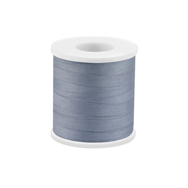 Лента (тесьма) шелковая 4.0 мм / 45.5±0.5 метров, №241 св. серый, Gamma SR-4