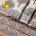 Кружево вязаное (тесьма) 30 мм / 10 метров, цв.25 св.серый, Kruzhevo