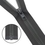 Молния трактор Arta Т6 (6 мм) 1 зам., разъем., 40 см, (2076), A315 графит, НОВЫЙ МАТОВЫЙ ЗАМОК, уп.5 штук