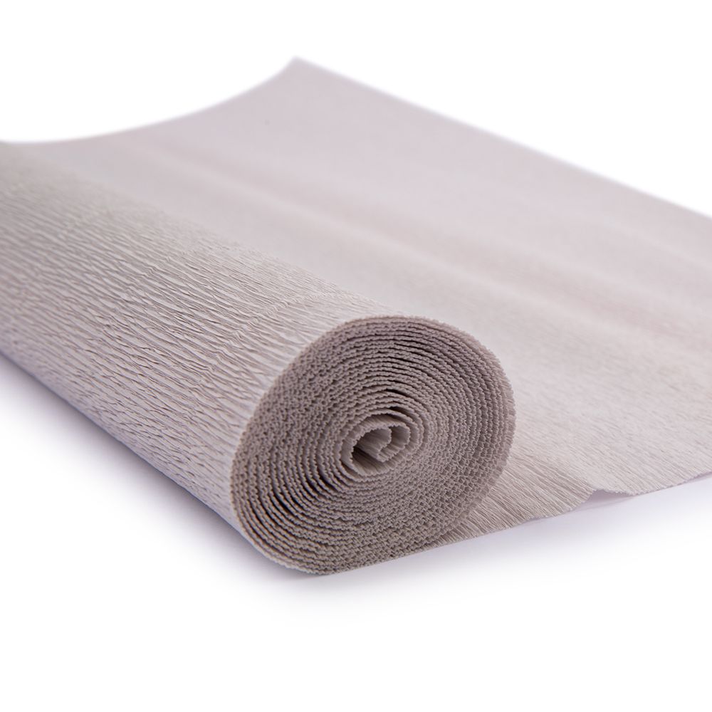 Бумага гофрированная (креповая) 180 г/м², 50 см / 2.5 м, 20/E7 сиренево-серый, Blumentag GOF-180