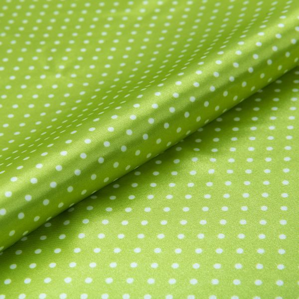 Ткань блузочная Poly satin 75 г/м², 200х145 см, 19 салатовый/ белый, Gamma PSS-002