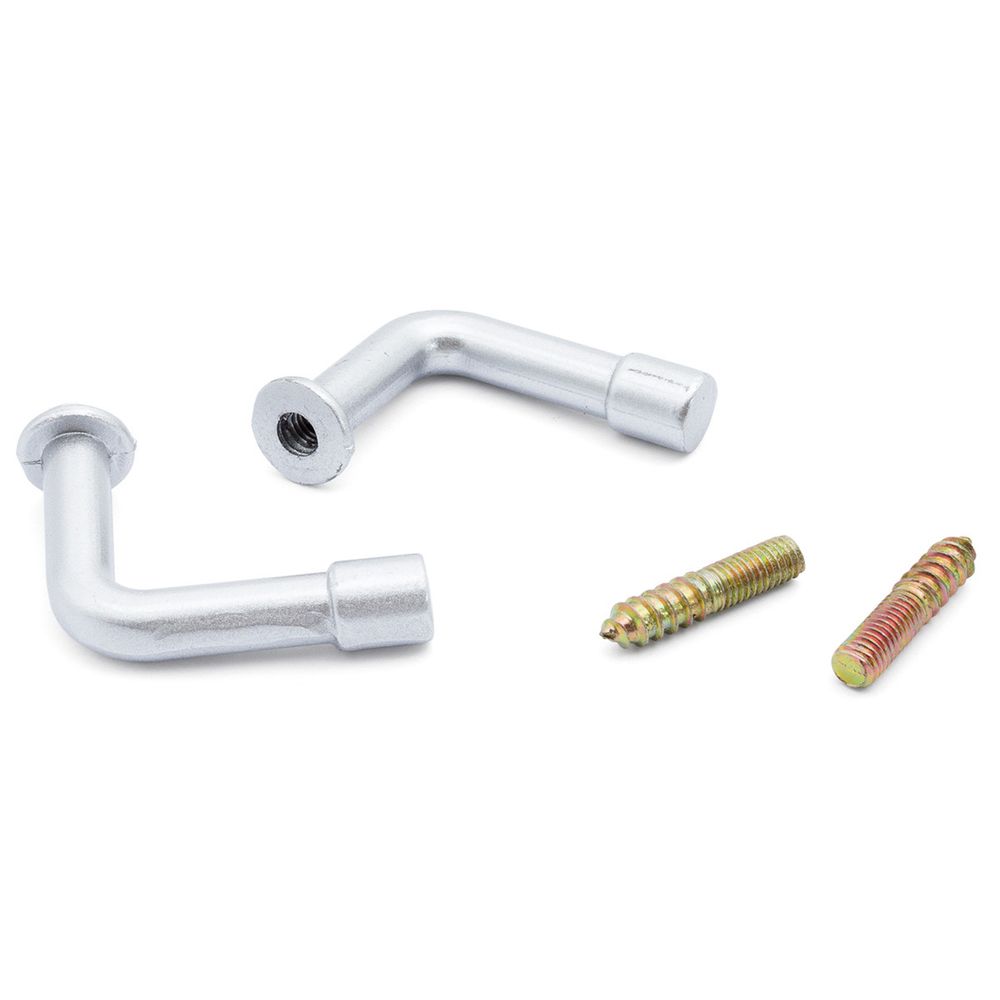 Крючок-держатель для подхватов 40 мм, металл, 2 матовое серебро, X455