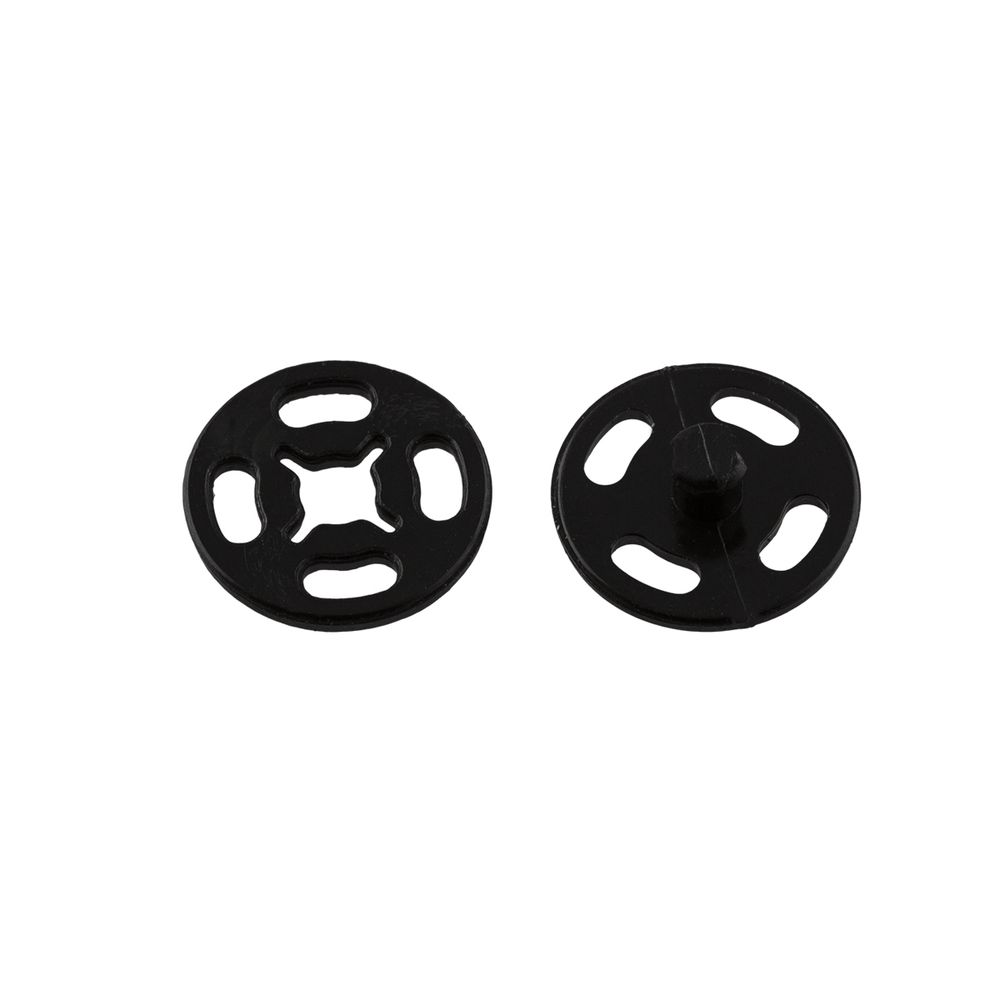 Кнопка пришивная пластик ⌀13 мм, 10 шт, 02 черный, Gamma PKL-13