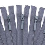 Молния спираль (витая) Arta Т5 (5 мм) 1 зам., разъем., 80 см, цв. 243 серый, уп.5 шт