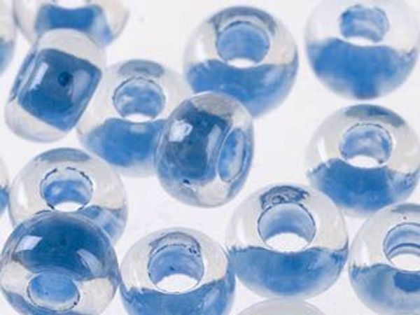 Бисер Preciosa прозрачный, цветной центр и покрытие 10/0 (2.3 мм), 1х50г, цв. 38636