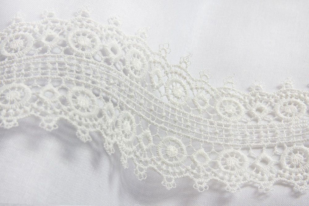 Кружево гипюр (плетёное) 60 мм / 10 м, кремовый, Gamma GGM-6003