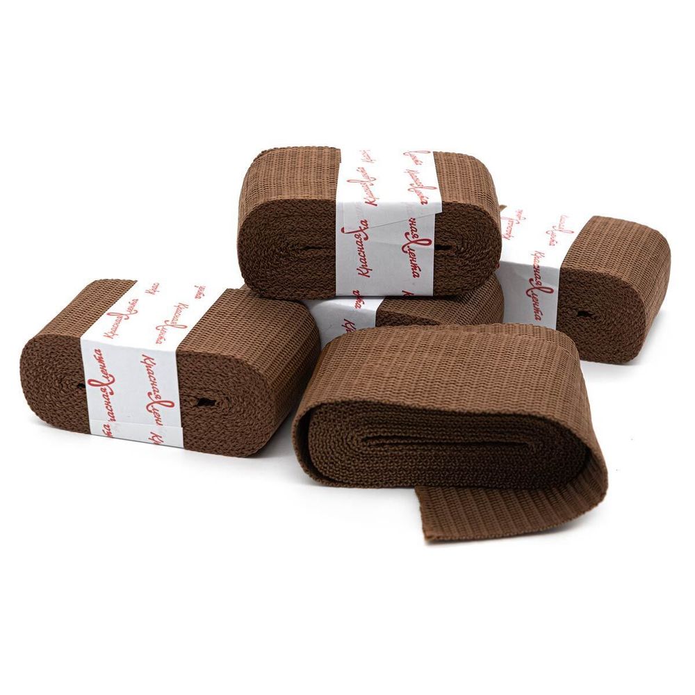 Стропа (ременная лента) 50 мм / 5х2.5 метра, толщ. 1.0 мм, [28 г/пог.м], 100% п/э, 21 коричневый /TOS/