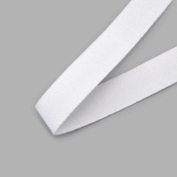 Резинка башмачная 20.0 мм / 25 метров, вязаная, белый
