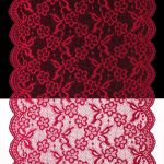 Кружево бельевое эластичное 400 мм / 13.72 м, цв. C520 т.красный