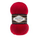 Пряжа Alize (Ализе) Superlana klasik / уп.5 мот. по 100 г, 280м, 056 красный A