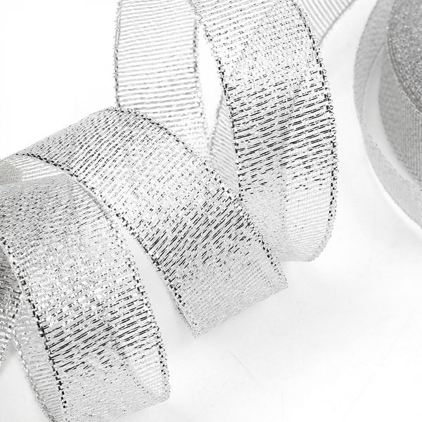 Лента металлизированная 20.0 мм / 22.85±1 метра, цв. серебро, Magic4Hobby, упак. 4 шт