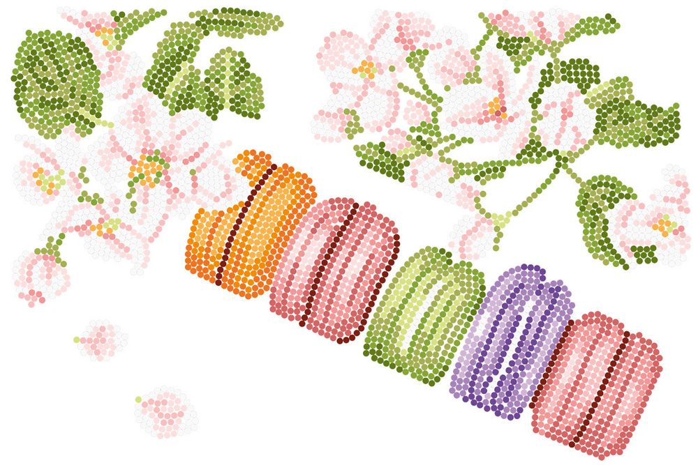 Алмазная (кристальная) мозаика Фрея, Макаруны, 30х20 см