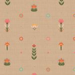 Ткань для пэчворка Peppy Лесные жители, рулон 112 см / 5 метров, ЛЖ-07 бежевый, Peppy