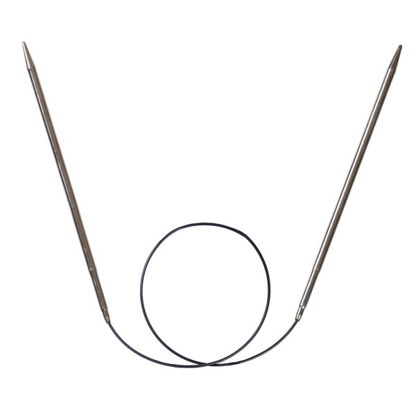 Спицы круговые ⌀4.5 мм, 60 см, 1 шт, серебристые, Prym 212152